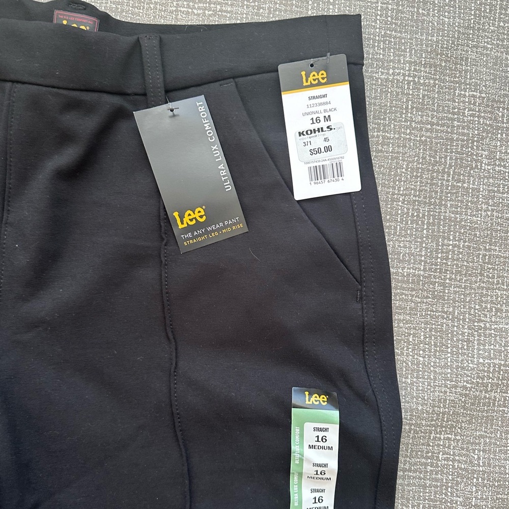 Lee Ultra Lux Comfort Straight Leg Pants – Women’s Size 16 Medium – Black – NWT - Picture 5 of 12
